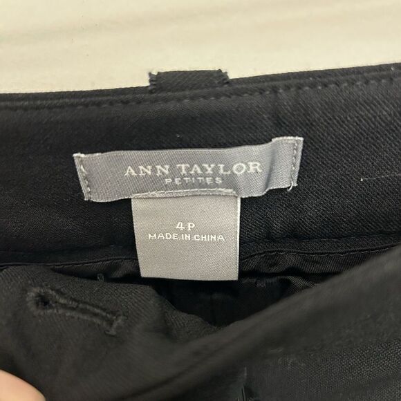 Ann Taylor Classic Black Dress Pants Professional Work Wear Straight Leg Wool - Picture 5 of 6